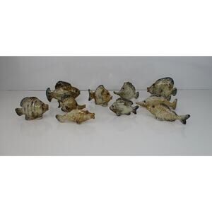Ceramic Fish Different Fish Poses and Sizes Lot of 10